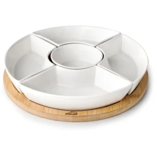 LACOR Fuente 5 compartimentos Bambú Zensai 61243