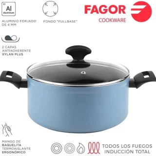 FAGOR Olla MAXIMA Azul + Tapa Ø20