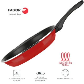 FAGOR Sarten OPTIMAX Ø24 rojo mate