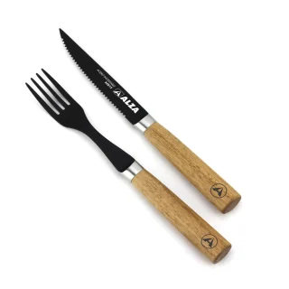 ALZA BOIS set chuletero (cuchillo + tenedor)