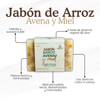 Jabón de Avena, Arroz y Miel