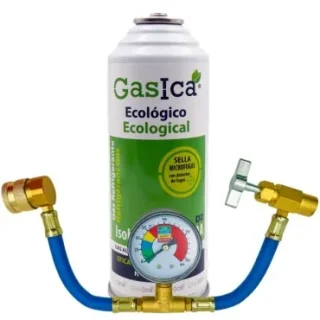 Gas refrigerante ecológico GASICA D2 - R12 R134a + manómetro