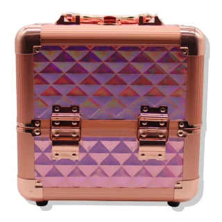 Maletín De Maquillaje Holográfico Con Compartimientos Mimi