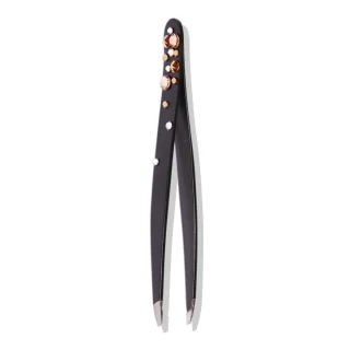 Pinza Cejas Slant Negra Con Cristales Mimi