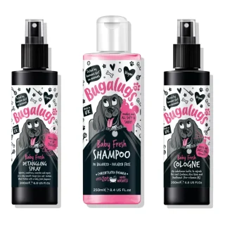 Kit Cuidado Shampoo + Acondicionador + Colonia Mascotas Baby Fresh Bugalugs