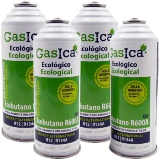 Pack 4 botellas gas refrigerante GASICA D2 - R12 R134a