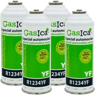Pack 4 botellas gas refrigerante GASICA YF - R1234yf