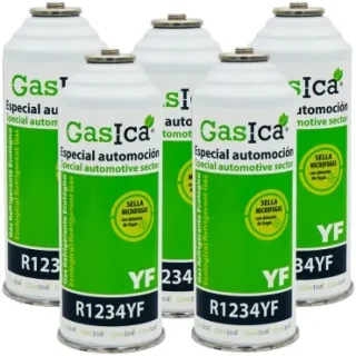Pack 5 botellas gas refrigerante GASICA YF - R1234yf