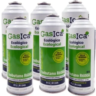 Pack 6 botellas gas refrigerante GASICA D2 - R12 R134a