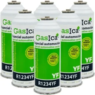 Pack 6 botellas gas refrigerante GASICA YF - R1234yf