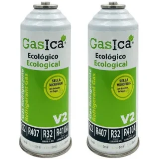 Pack gas refrigerante ecológico GASICA V2 - R22-R32-R407-R290-R410A