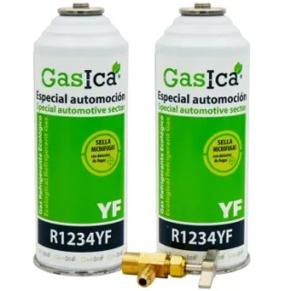 Pack gas refrigerante GASICA YF - R1234yf + llave de servicio