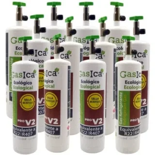 Pack 12 botellas gas refrigerante GASICA PRO V2 - R22 R407 R290