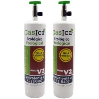 Pack gas refrigerante ecológico GASICA PRO V2 - R22 R407 R290