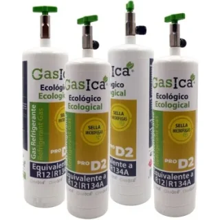 Pack 4 botellas gas refrigerante GASICA PRO D2 - R12 R134a