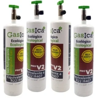 Pack 4 botellas gas refrigerante GASICA PRO V2 - R22 R407 R290