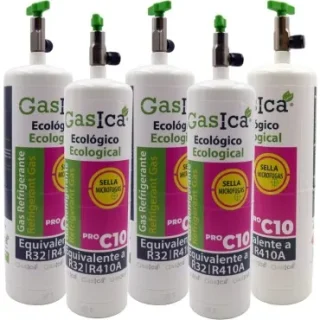 Pack 5 botellas gas refrigerante GASICA PRO C10 - R32 R410A